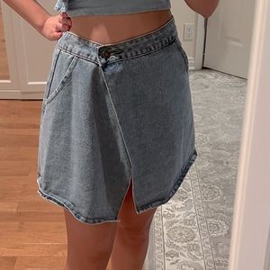 Assymetrical Denim Skirt (Free with Bundle)